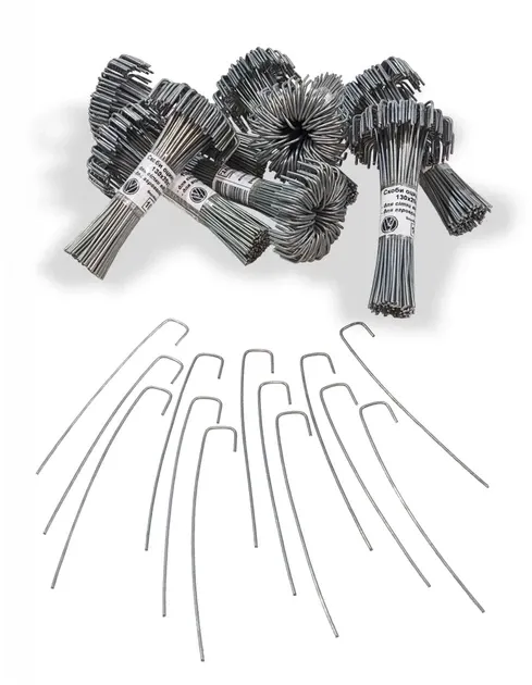 Скоби оцинковані для сітки від кротів 130х20х15 100 шт 3