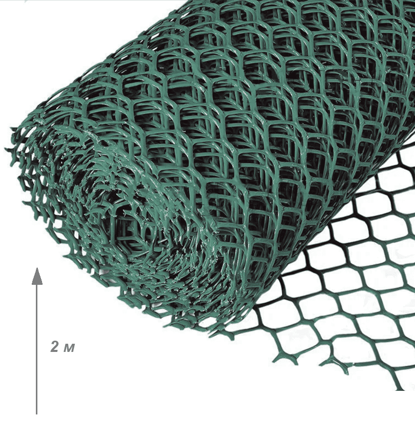 Сітка пластикова 20х20мм/2,20мм 2,00м/20,00м