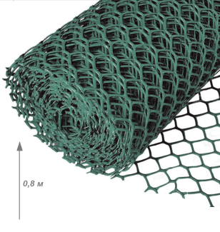 Сітка пластикова 20х20мм/2,20мм 0,80м/20,00м