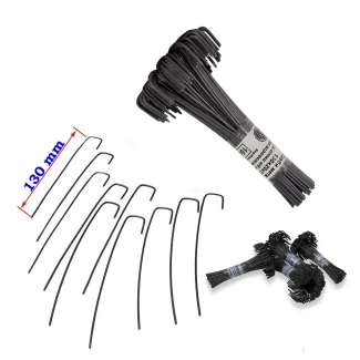 Скоби металеві для сітки від кротів 130х20х15 50 шт